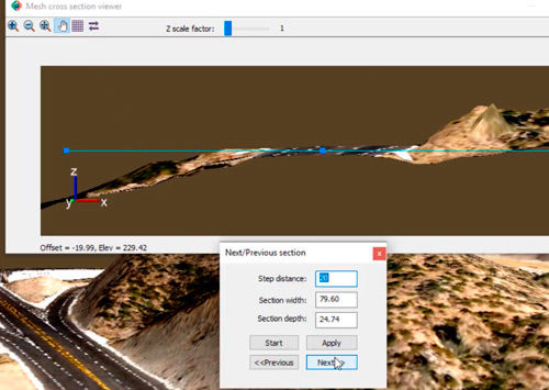 CAD-Earth Mesh Cross Section