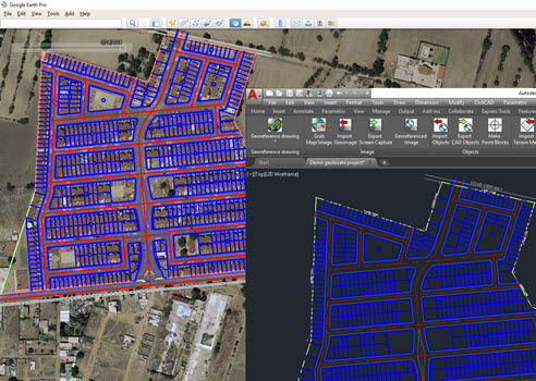 Export AutoCAD objects to Google Earth