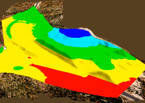 CAD-Earth instant elevation ranges