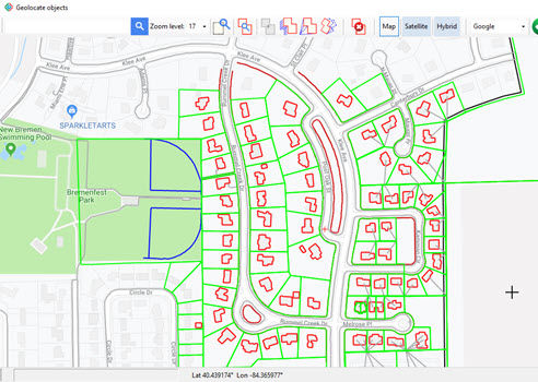 Georeference your drawing placing entities on a map